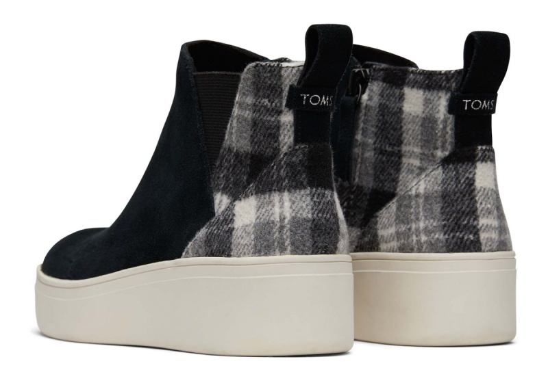 Toms Jamie Plaid Slip On Sneaker Black | ATSLGP-957