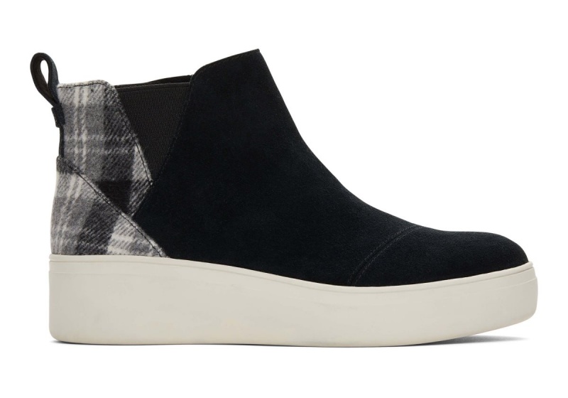 Toms Jamie Plaid Slip On Sneaker Black | ATSLGP-957