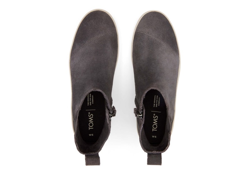 Toms Jamie Suede Slip On Sneaker Grey | MJPNZV-570