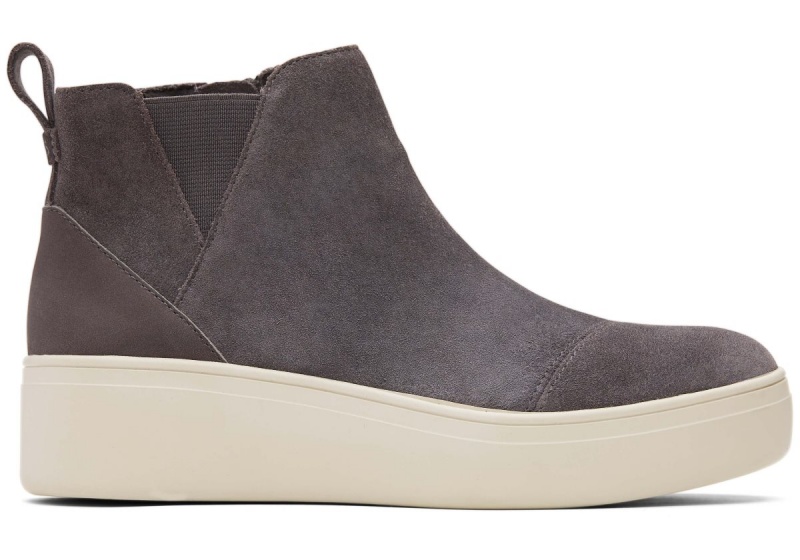 Toms Jamie Suede Slip On Sneaker Grey | MJPNZV-570