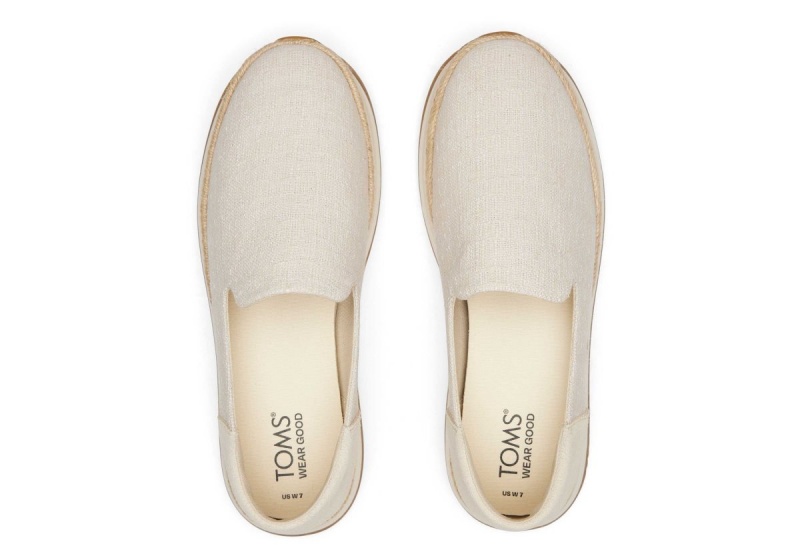 Toms Jocelyn Cream Suede Espadrille Sneaker Cream | HRXBAP-249