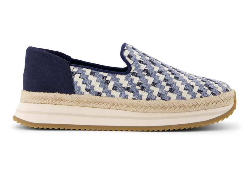 Toms Jocelyn Espadrille Sneaker Blue | QEOPRF-406