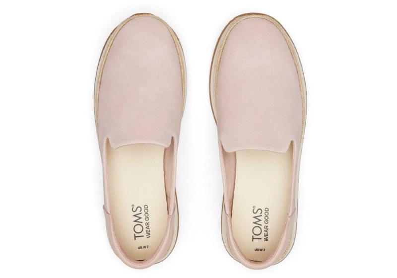 Toms Jocelyn Suede Espadrille Sneaker Pink | KEUBDJ-904