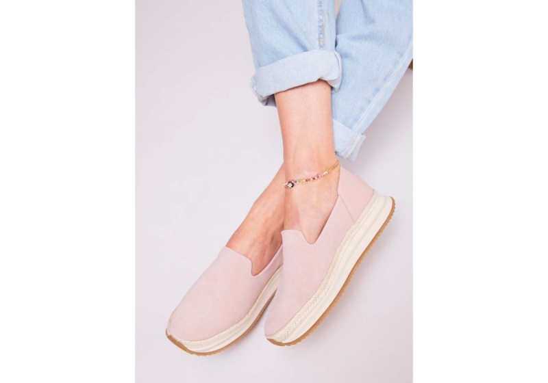 Toms Jocelyn Suede Espadrille Sneaker Pink | KEUBDJ-904