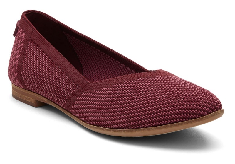 Toms Jutti Neat Knit Flat Deep Burgundy | JRYELS-312