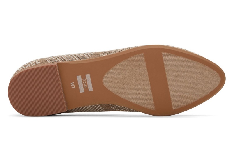 Toms Jutti Neat Knit Flat Grey Brown | OCVRDF-174