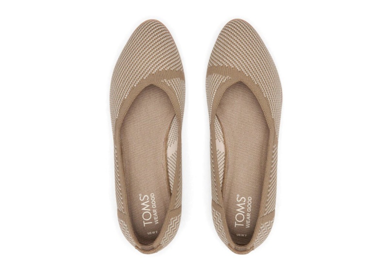 Toms Jutti Neat Knit Flat Grey Brown | OCVRDF-174