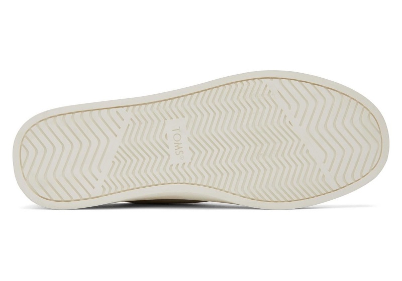 Toms Kameron Cream Leather Sneaker Cream Metal | JHEPWS-948