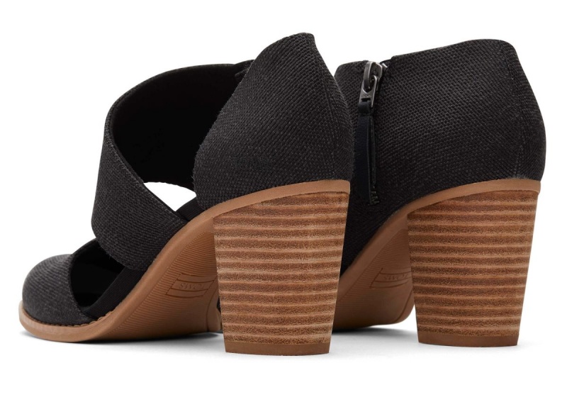 Toms Milan Closed Toe Heel Black | HTOWXK-734