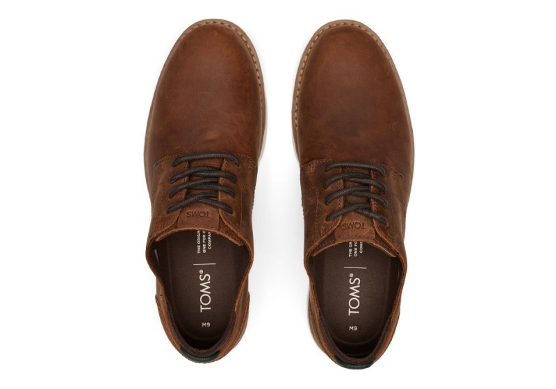 Toms Navi Water Resistant Dress Shoe Brown | VPUQEM-438