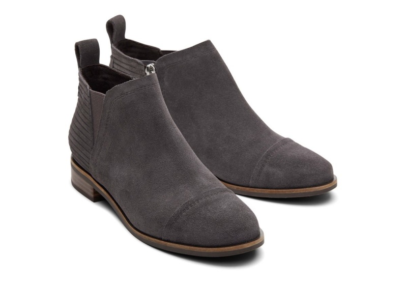 Toms Reese Suede Ankle Boot Grey | LKICRP-501