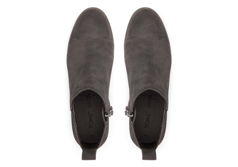 Toms Reese Suede Ankle Boot Grey | LKICRP-501