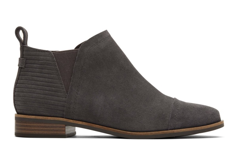 Toms Reese Suede Ankle Boot Grey | LKICRP-501