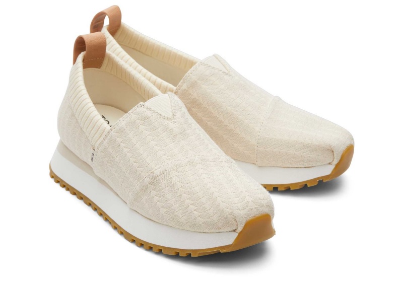 Toms Resident 2.0 Triangle Woven Sneaker Beige | TZHMPO-018