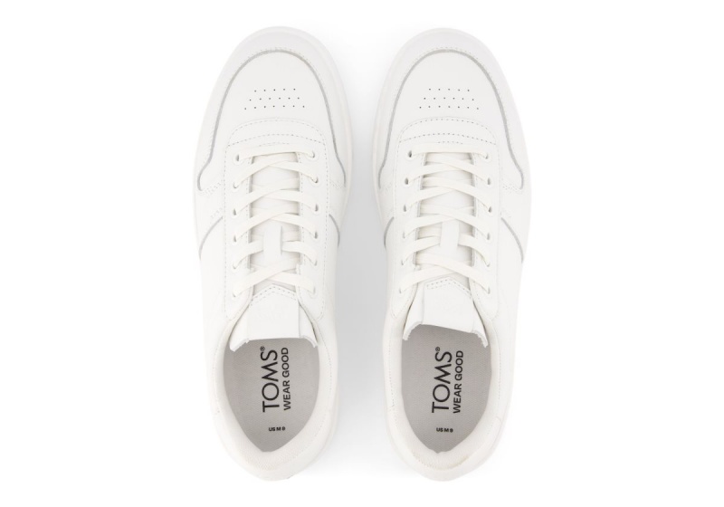 Toms TRVL LITE Court Leather Sneaker White | CFLZQV-762