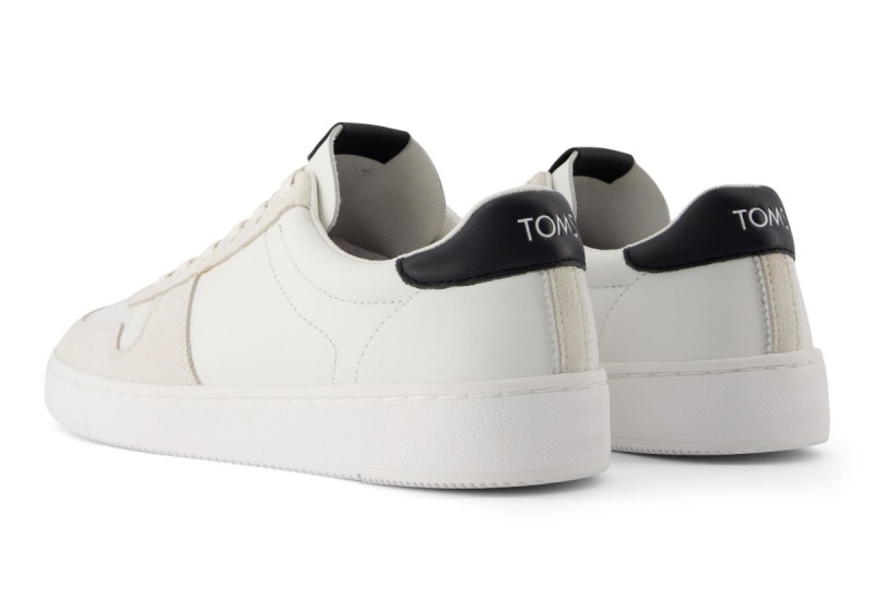 Toms TRVL LITE Court and Leather Sneaker White Black | OEMKNS-628