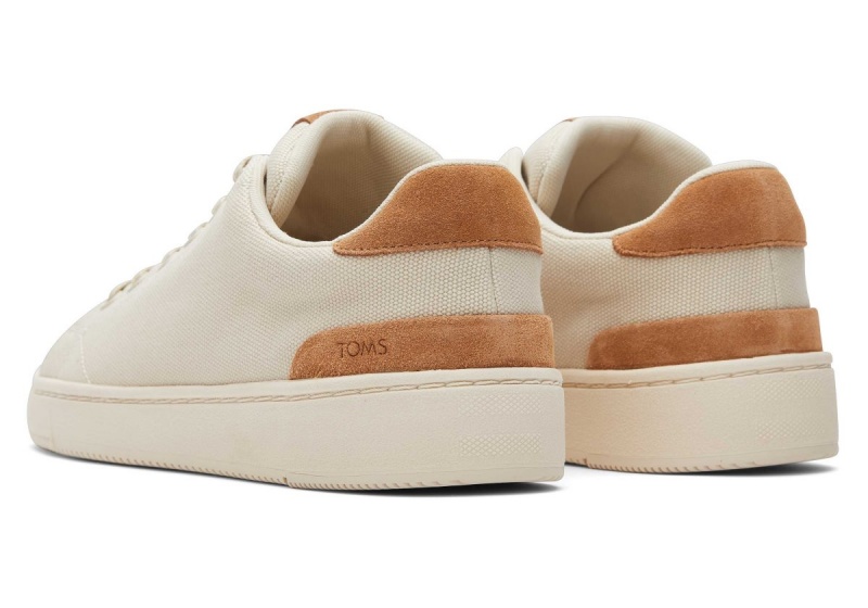 Toms TRVL LITE Cream Suede Lace-Up Sneaker Cream | VOAHJD-731