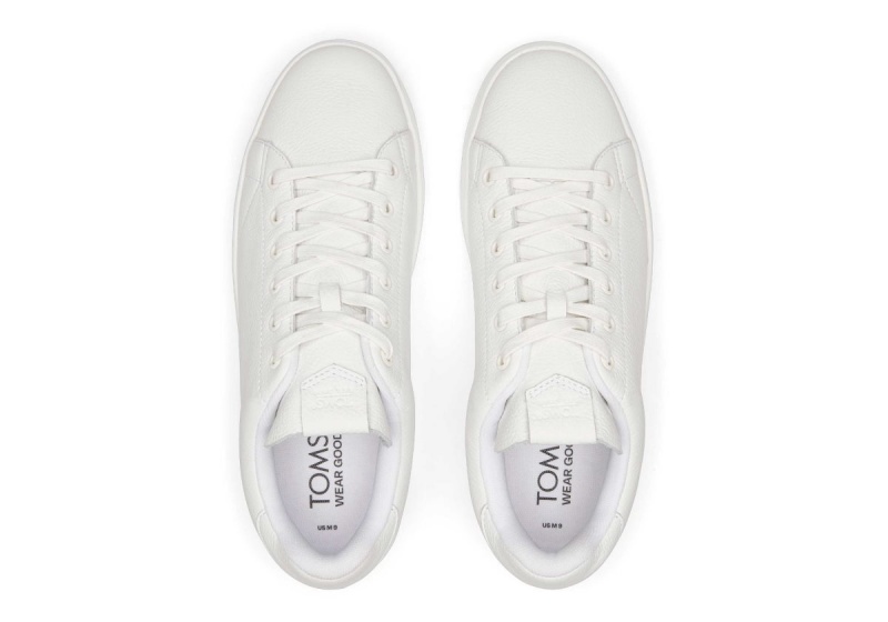 Toms TRVL LITE Leather Lace-Up Sneaker White | MPJCQS-548