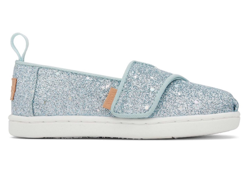 Toms Tiny Alpargata Cosmic Glitter Mint | LBNPJR-826