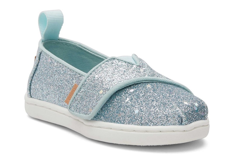 Toms Tiny Alpargata Cosmic Glitter Mint | LBNPJR-826