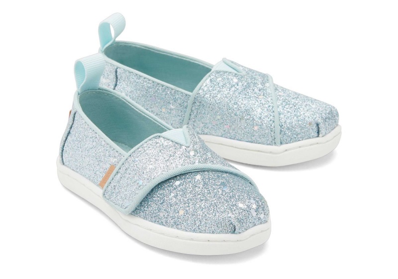 Toms Tiny Alpargata Cosmic Glitter Mint | LBNPJR-826