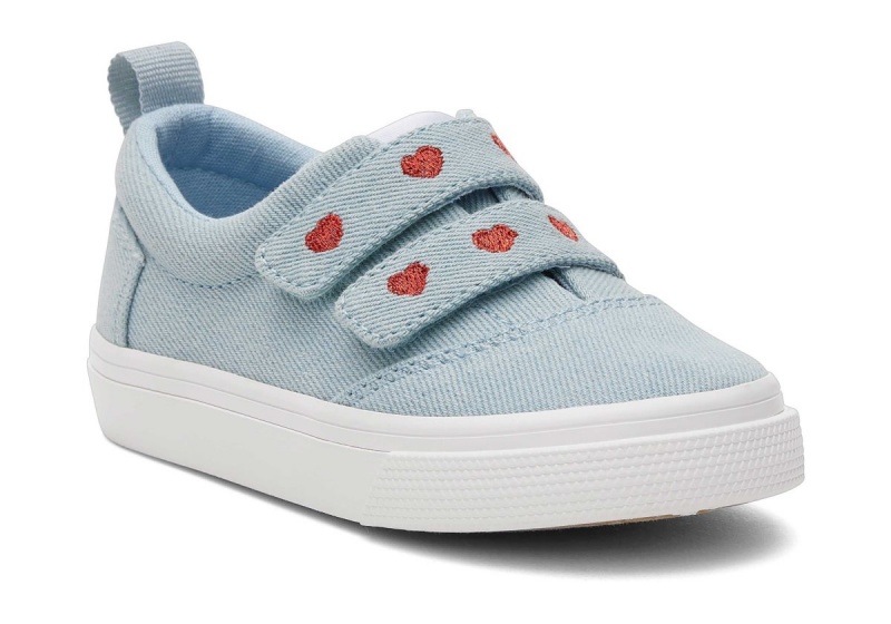 Toms Tiny Fenix Double Strap Sneaker Blue | ITZMKH-540