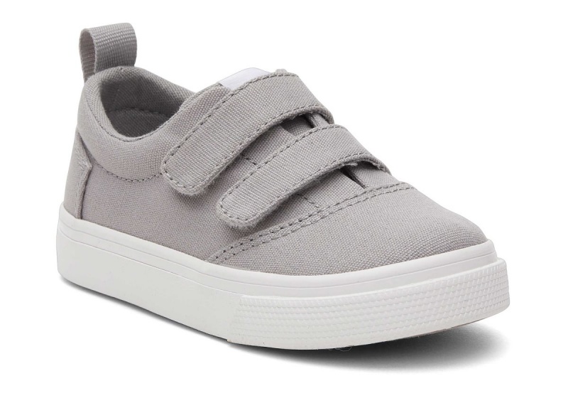 Toms Tiny Fenix Double Strap Sneaker Deep Grey | YCVMNU-715