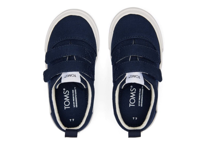 Toms Tiny Fenix Double Strap Sneaker Navy | ZYXUTP-735