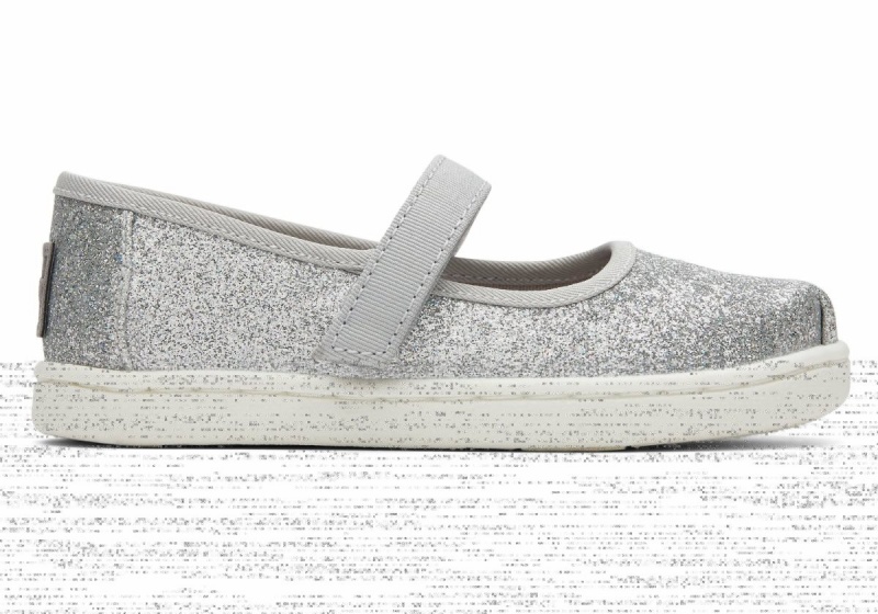 Toms Tiny Mary Jane Silver | EDJSGL-214